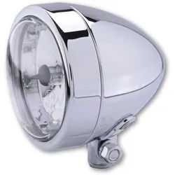 SHIN YO Chromscheinwerfer BULLET, untere Befestigung, Fernlicht H4, silber