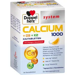 Doppelherz Calcium 1000+d3+k2 System 60 ST
