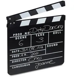 Relaxdays Filmklappe , Holzwerkstoff , 30x26x1.5 cm , Dekoration