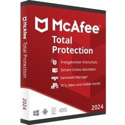 McAfee Total Protection & VPN 2024 | 3 Geräte | 1 Jahr | Jetzt günstig kaufen