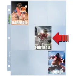 100x Ultra Pro Platinum SIDE-LOAD Pages 9-Pocket Seiten (3-Hole)