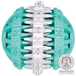 TRIXIE Denta Fun Ball 3 – teilig, Minzgeschmack, Naturgummi, Ø 6 cm