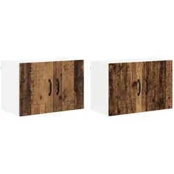 vidaXL Küchenwandschränke 2 pcs Altholz 60 x 31 x 40 cm Holzwerkstoff