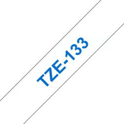 Brother Schriftband TZe-133 (lam) Blau auf Transparent 12 Tintenpatrone blau