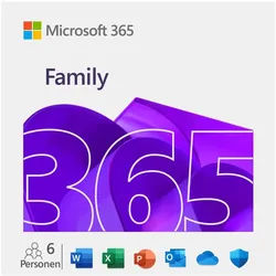 Microsoft 365 Family | 1 Jahr | bis zu 6 Nutzer | je 1TB OneDrive Cloud | ESD