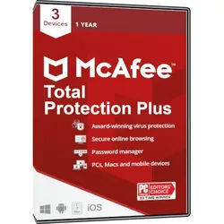 McAfee Total Protection Plus (3 Geräte / 1 Jahr)