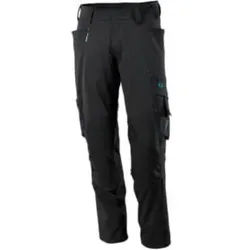 Mascot Hose mit Knietaschen, Stretchstoff Hose Größe 76C52, schwarz
