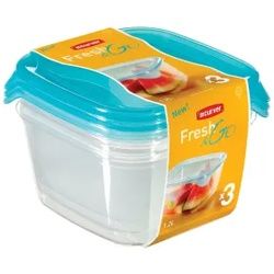 CURVER FRESH & GO Frischhaltedose, 3-tlg, Vorratsdosen aus Kunststoff, 1 Set: 3 x 1,2 Liter