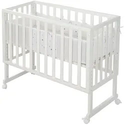 Roba Beistellbett Sternenzauber grau 3in1 Set 90 x 45 cm , Weiß, Hellgrau , Holzwerkstoff , 45x90 cm , Babymöbel & Kindermöbel, Babyzimmer, Babybetten, Beistellbetten
