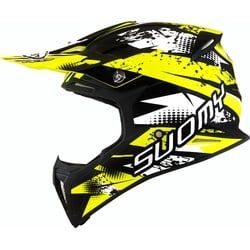 Suomy X-Wing Gap Motocross Helm, schwarz-weiss-gelb, Größe XL für Männer