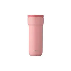 Mepal Ellipse Thermobecher 475 ml, Idealer Thermobehälter mit einem 100 %igen Auslaufschutz, Farbe: nordic pink