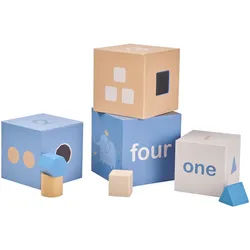 Avelia Stapelturm , Multicolor , Papier, Holzwerkstoff , 8-teilig , Sperrholz , EN 71 , Spielzeug, Lernspiele