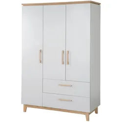 Roba Kleiderschrank Caro 3-türig , Holzwerkstoff , Stern/Sternzeichen , 2 Schubladen , Rechteckig , 134.5x200x55 cm , Babymöbel & Kindermöbel, Babyzimmer, Babykleiderschränke