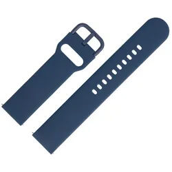 MARBURGER Uhrenarmband 20mm Silikon Fitness Smartwatch XL Extra Lang Blau blau
