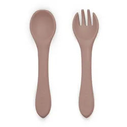 Petite&Mars Take&Match Silicone Cutlery Besteck Velvet Latte 6m+ 2 St.