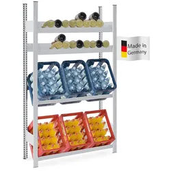 PROREGAL Getränkekisten- & Weinregal CHIEMSEE VINO Made in Germany | HxBxT 175x106x33,5cm | 6 Kisten auf 2 Ebenen + 38 Flaschen auf 2 Ebenen