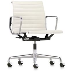 Vitra Bürodrehsessel Alu-Chair weiß, Designer Charles & Ray Eames, 83-95x58x56-65 cm