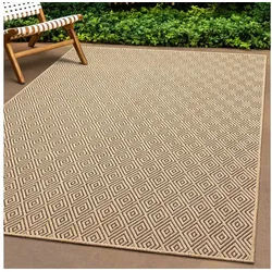 the carpet Teppich Kansas, rechteckig, Höhe: 1 mm, moderner robuster In und Outdoor Teppich Jute Look beige 80 cm x 150 cm x 1 mm