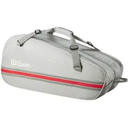 Wilson Tennis-Racketbag Team (Schlägertasche, 2 Hauptfach) 2025 grau 6er