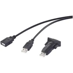 Renkforce Renkforce USB 2.0, Seriell Adapter [1x USB - 1x RS232-Stecker] 1.00 m USB-Adapter, 100.00 cm schwarz