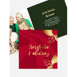 Einladungen Weihnachtskarten mit Foto selbst gestalten mit Spruch und Fotos im Onlinedesigner bei Meine-Kartenmanufaktur.de