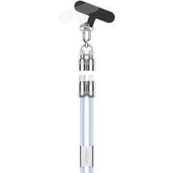 Ansmann Smartphone Lanyard-Ladekabel, USB-C auf Lightning, Kabellänge 1,2 Meter, blau