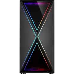 Kiebel Gaming PC Shockwave V AMD Ryzen 7 5800X, 32GB DDR4, AMD Radeon RX 7800 XT 16 GB, 2TB SSD, Windows 11 (AMD Ryzen 7 5800X, 32 GB, 2000 GB, SSD, Radeon RX 7800 XT), PC, Schwarz