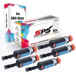 SPS Tonerkartusche Druckerpapier A4 + 5x Multipack Set Kompatibel für HP NS Laser MFP, (5er Pack) schwarz
