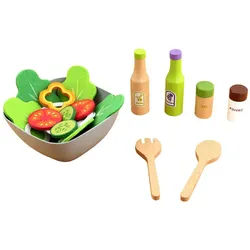 Xxxl Kinderküchenzubehör Salat , Multicolor , Holz , 14.5x7x14.5 cm , Spielzeug, Kinderspielzeug, Kinderküchen