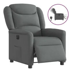 vidaXL Relaxsessel, Relaxsessel Elektrisch Dunkelgrau Stoff