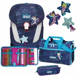 Scout Sunny II Schulranzen-Set 4-teilig mit Sporttasche Blue Star
