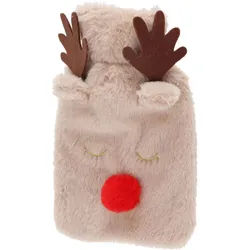 Home Styling Collection Wärmflasche Kuscheltier 26 cm , Beige , Textil , 6x15x26 cm , Dekoration, Weihnachtsdekoration