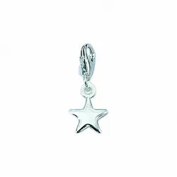 Adelia ́s Charm-Einhänger Damen Silberschmuck 925 Silber Charms Anhänger Stern, 925 Sterling Silber Silberschmuck für Damen silberfarben
