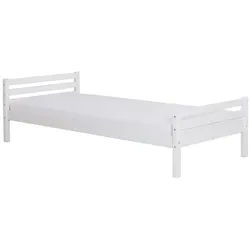 Mid.you Bett , Weiß , Holz , Kiefer , massiv , 90x200 cm , in verschiedenen Holzdekoren erhältlich, in verschiedenen Größen erhältlich, nur für Rollroste geeignet , Schlafzimmer, Komplette Schlafzimmer und Serien, Schlafzimmerserien