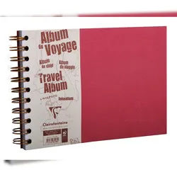 Clairefontaine 5x Reisealbum Age Bag A5 quer liniert und blanko 40 Blatt - Rot 781162C
