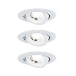 Paulmann LED-Einbaulampe 93388, Set 3 x 4,8W, weiß