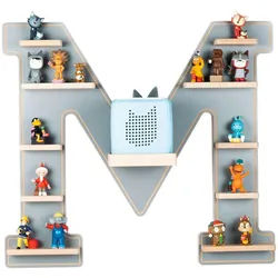 Mid.you Kinderregal , Grau , Holzwerkstoff , 11 Fächer , 60x54x19 cm , erweiterbar, Toniebox und tonies®-Figuren kompatibel , Babymöbel & Kindermöbel, Babyzimmer, Babyregale & Kinderregale