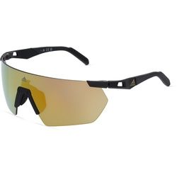 Adidas SP0062 Unisex-Sonnenbrille Vollrand Monoscheibe Kunststoff-Gestell, Schwarz