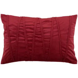 Novel Kissenhülle , Rot , Textil , 40x60 cm , bügelleicht , Heimtextilien, Bezüge, Kissenbezüge