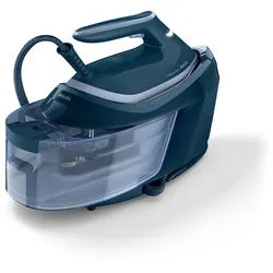 Philips Dampfbügelstation PerfectCare 6000 Series PSG6023/20, Dunkelblau, 1800 ml Wassertank, 2.400 Watt, OptimalTemp & SteamGlide Plus Bügelsohle, 500gr Dampfstoß blau