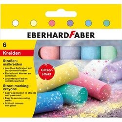 EBERHARD FABER Straßenmalkreide Glitzer farbsortiert 6 St.