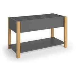 VitaliSpa Kinderregal Malia Grau/Eiche 80 x 46 cm , Holzwerkstoff , Rechteckig , 80x46x40 cm , Babymöbel & Kindermöbel, Babyzimmer, Babyregale & Kinderregale