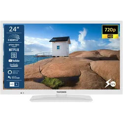 Telefunken XH24SN550MV-W 24 Zoll Fernseher / Smart TV (HD Ready, HDR, 12 Volt) - 6 Monate HD+ inkl.