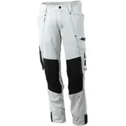 Mascot Hose mit Knietaschen, Stretchstoff Hose Größe 76C45, weiss