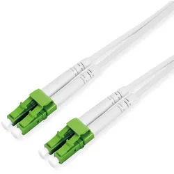 ROLINE LWL-Kabel Duplex, 9/125μm OS2, LC-APC/LC-APC, stahlarmiert, LSOH, weiß, 15 m