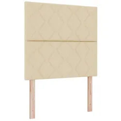 vidaXL Bett LED Kopfteil Creme 100 cm Stoff (1-tlg)