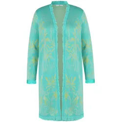 Le manteau en maille Emilia Lay turquoise