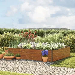 GFP Halfsize 195 x 150 x 39 cm Hochbeet, Holzoptik - (GFPV00530)