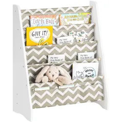 SoBuy Kinderregal Grau , Holzwerkstoff , 63x76x28 cm , Kinder- & Jugendzimmer, Kindermöbel, Kinderregale