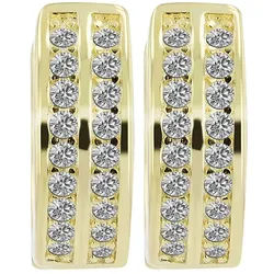 Adelia ́s Klappcreolen Damen Ohrringe – Klappcreole aus 925 Silber, Zum Verschenken – ideal zum Jubiläum goldfarben